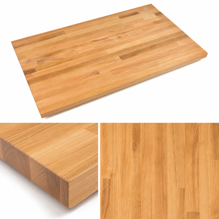 Product image #4 for John Boos Appalachian Red Oak Blended Rails Edge Grain Kitchen Countertop, 30 x 25 x 1-1/2 Inches