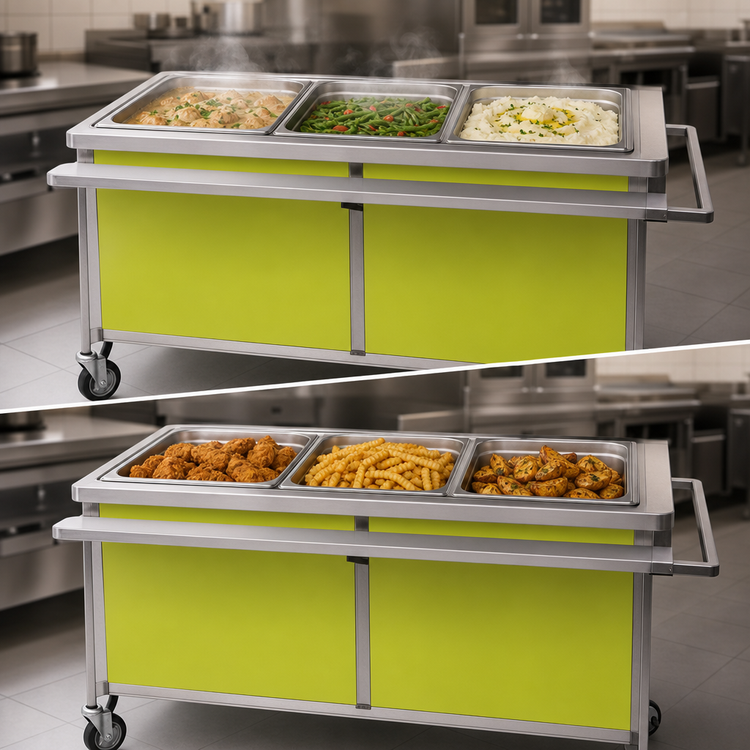 Product image #4 for Director's Choice DCS3-HFU-A 3-Well Electric Mobile Hot Food Table
