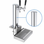 Thumbnail image #4 for Micro Matic USA DS532CL 2-Faucet Countertop Draft Beer Tower, Clamp-On, Air-Cooled, Chrome Finish, Stainless Steel Drip Tray