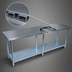 Thumbnail image #4 for BK Resources VTT-1884 84 Inch x 18 Inch Stainless Steel Work Table with Galvanized Undershelf