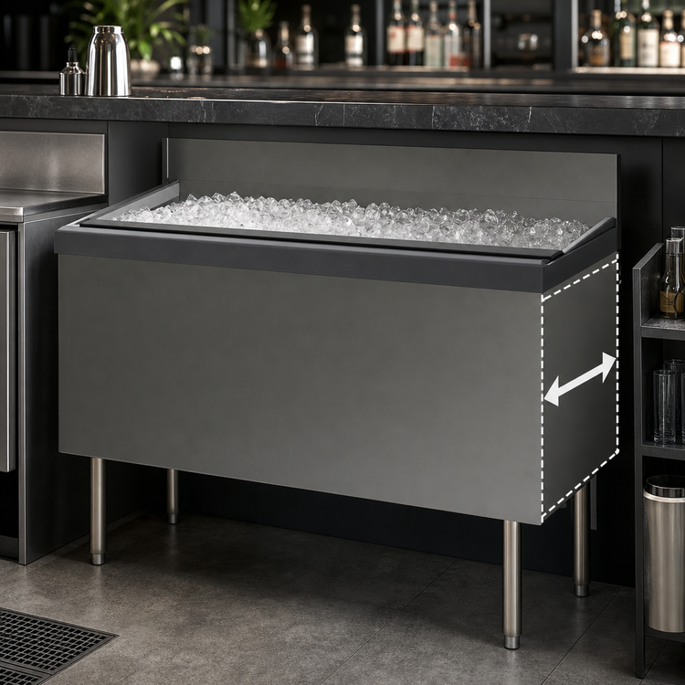 Product image #4 for Perlick Top Shelf TSF Series 36-Inch Modular Full-Depth Underbar Ice Bin/Cocktail Unit with 10-Circuit Cold Plate