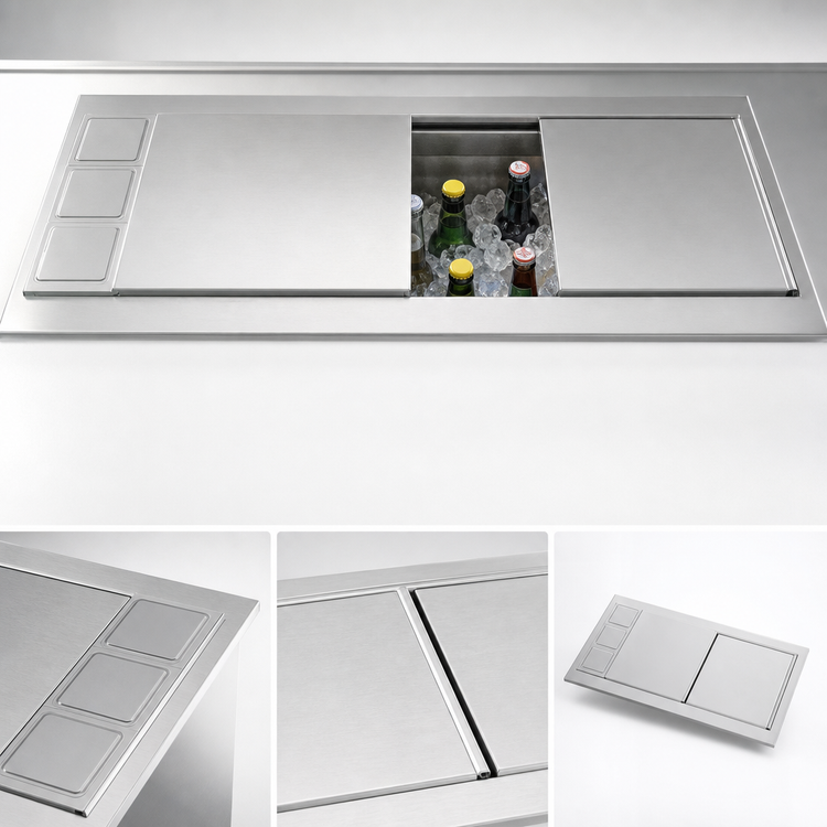 Product image #4 for Top Shelf 48-Inch Underbar 6-Bottle Bottle Well and Ice Chest Cover Assembly