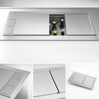 Thumbnail image #4 for Perlick Corporation Top Shelf BW6-48 48-Inch Underbar 6-Bottle Well and Ice Chest Cover Assembly, Stainless Steel Sliding Cover