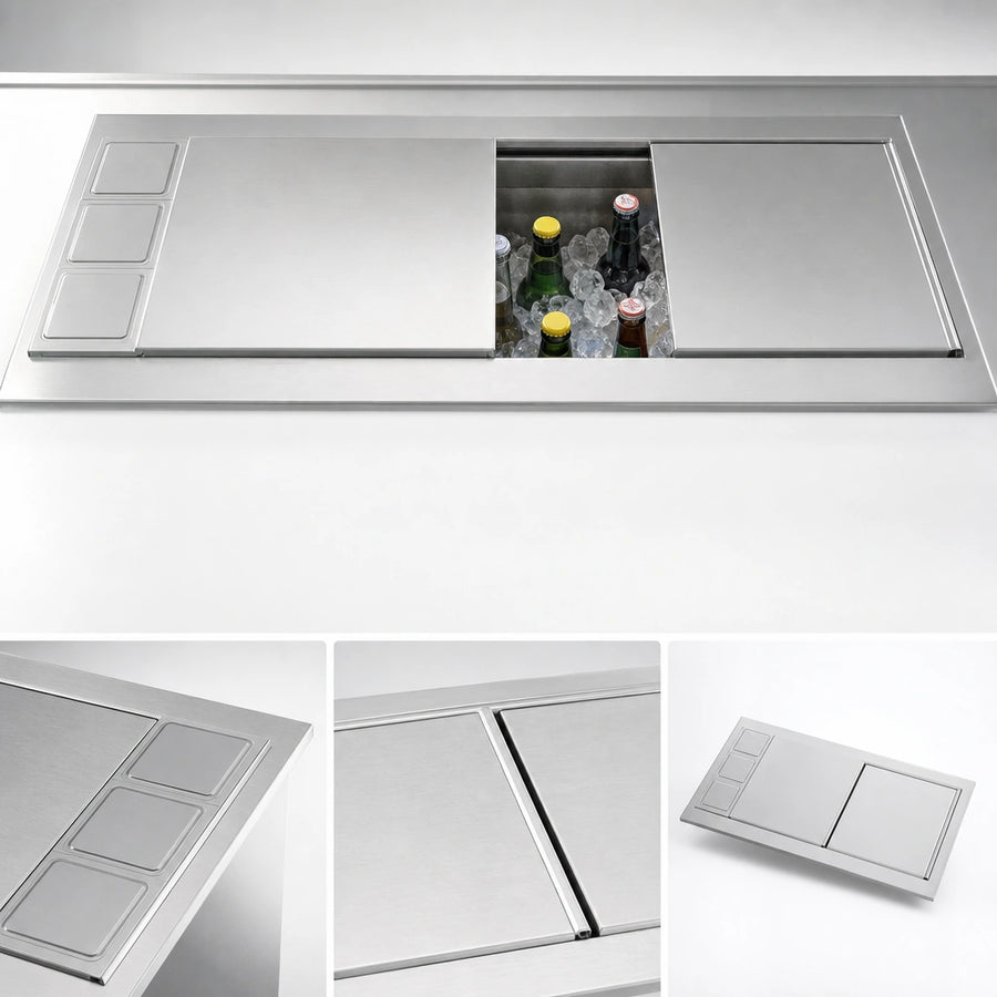 Two-Piece Stainless Steel Sliding Cover