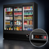 Thumbnail image #4 for Everest Refrigeration EMGR69B Three-Section Reach-In Sliding Glass Door Merchandiser Refrigerator, 69 Cu. Ft.