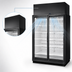 Thumbnail image #4 for True TRM Series Two-Section Medium Temperature Glass Door Retail Merchandiser, Black Exterior, White Interior