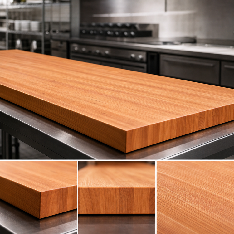 Product image #4 for Boos Block American Cherry Edge Grain Kitchen Countertop, 144 x 30 x 3 Inch, Varnique Finish