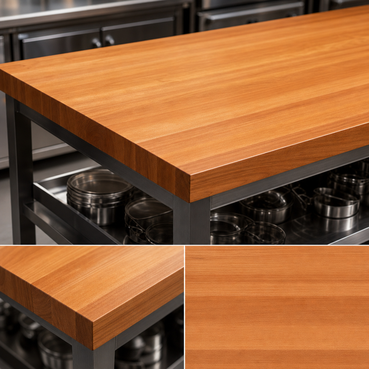 Product image #4 for Boos Block American Cherry Edge Grain Kitchen Countertop with Varnique Finish - 84 x 36 x 3 Inches