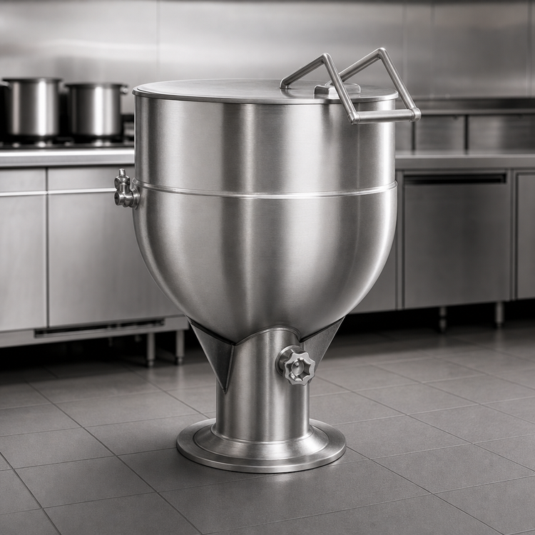 Product image #4 for Legion 25-Gallon Stationary Direct Steam Kettle, Full Jacket, Pedestal Base