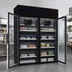 Thumbnail image #4 for Two-Section Glass Door Reach-In Freezer Merchandiser, 48 Cu. Ft., Top-Mount Self-Contained, Black