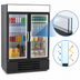Thumbnail image #4 for Beverage-Air MarketMax 2-Section Glass Door Reach-In Refrigerator Merchandiser, Black, Bottom-Mount, 46.15 Cu. Ft.