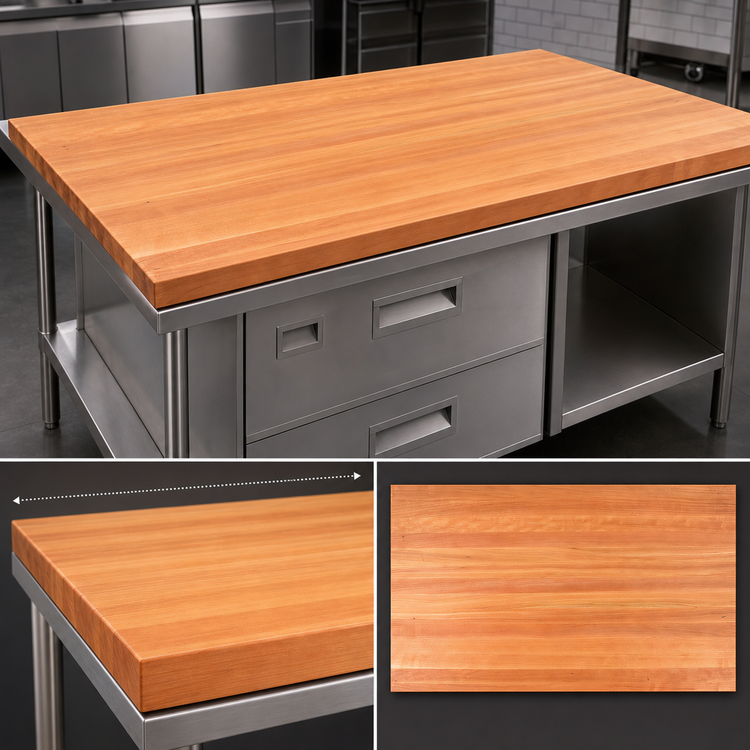 Product image #4 for Boos Block American Cherry Edge Grain Kitchen Countertop, 72 x 48 x 2-1/4 Inch, Varnique Finish