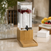 Thumbnail image #4 for Cal-Mil Bamboo Collection 1.5 Gallon Acrylic Beverage Dispenser with Ice Chamber and Drip Tray