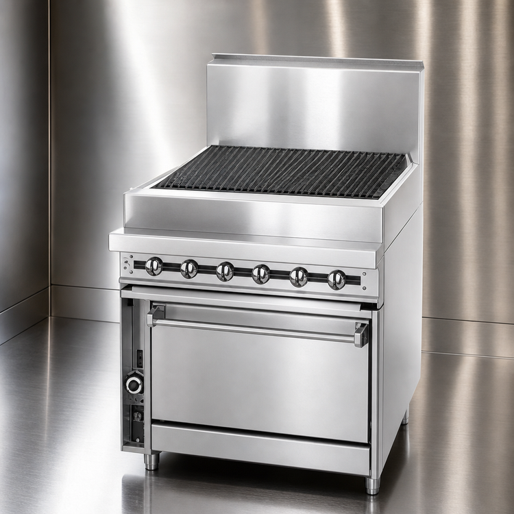 Product image #4 for Titan 48" Gas Heavy Duty Range Match Charbroiler with Cabinet Base