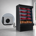 Thumbnail image #4 for Howard-McCray 35E Series Packaged Meats Open Merchandiser, 63-Inch Wide Vertical Case, Remote Refrigeration, LED Shelves, Black