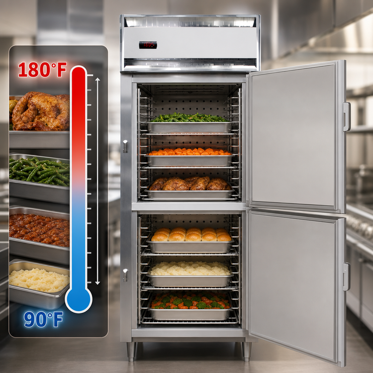 Product image #4 for Continental Refrigerator Designer Line DL1WE-HD One-Section Extra-Wide Reach-In Heated Holding Cabinet with Half Doors