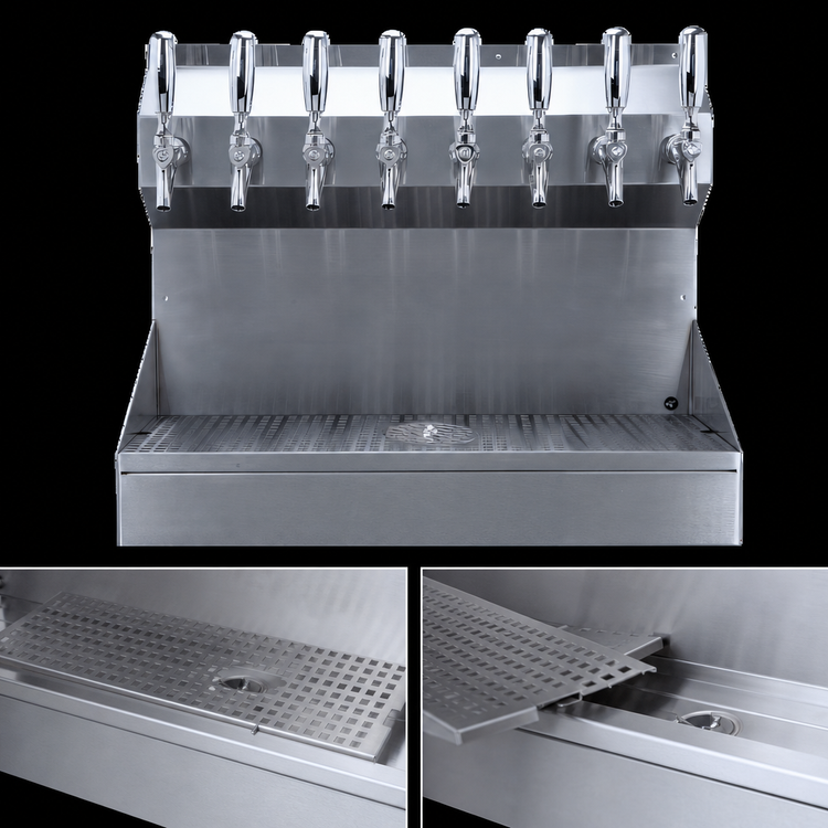 Product image #4 for Kronos 8-Faucet Wall-Mount Glycol-Cooled Draft Tower with Glass Rinser
