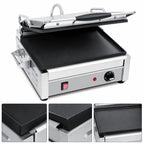 Thumbnail image #4 for Eurodib SFE02340120 Commercial Countertop Electric Panini Press, Flat Top & Bottom Cast Iron Plates, 14 x 10 Inches, Manual Thermostat
