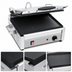Thumbnail image #4 for Eurodib Commercial Countertop Electric Panini Press with Flat Top & Bottom Cast Iron Plates, 14 x 10 Inches