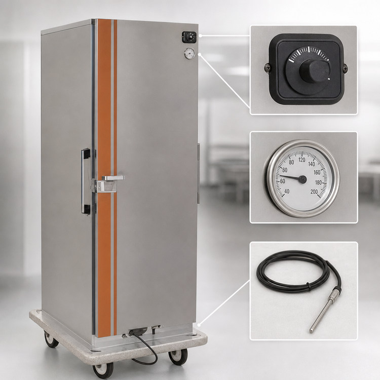 Product image #4 for Classic Carter Insulated Heated Mobile Banquet Cabinet, Single Door, 90 Covered Plates