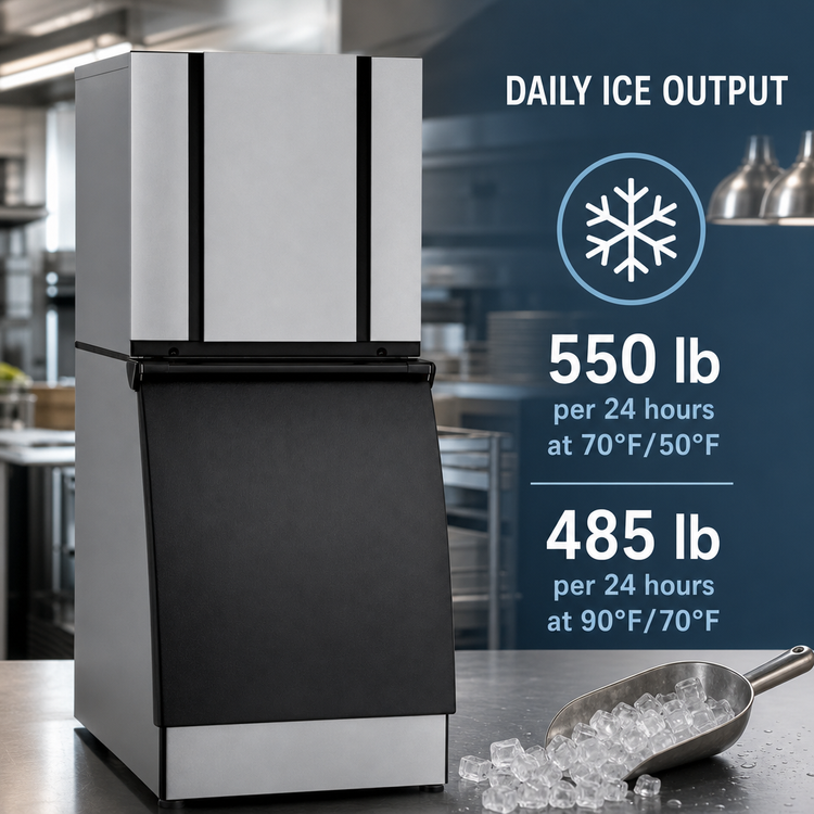 Product image #5 for Ice-O-Matic Elevation Series™ Half-Size Cube Modular Ice Maker, 22-Inch Wide, Water-Cooled