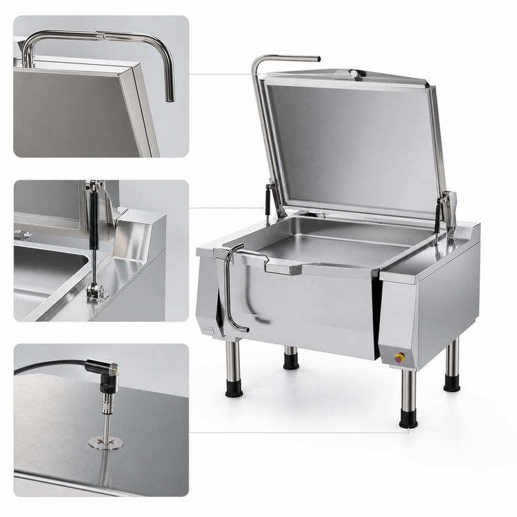 Product image #4 for Betterpan UDBRE048V1 48 Gallon Electric Tilting Skillet Braising Pan