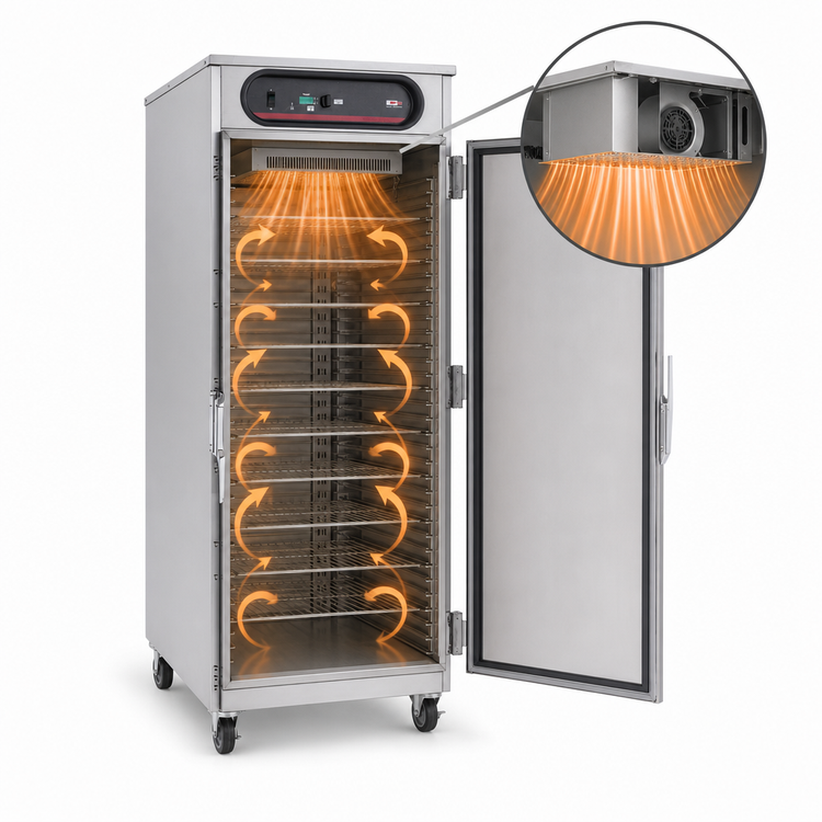 Product image #5 for hotLOGIX HL8-18 Full-Height 1 Compartment Heated Holding Cabinet, Insulated Stainless Steel, Digital Controls, Solid Door