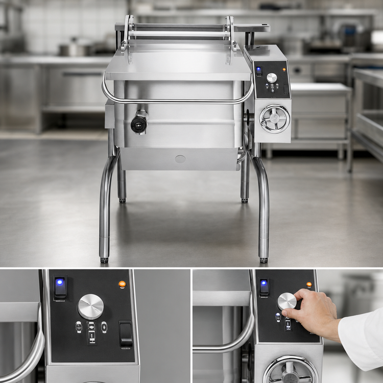 Product image #4 for Groen BPM-15EC 15-Gallon Electric Braising Pan, Manual Tilt, Classic Controls