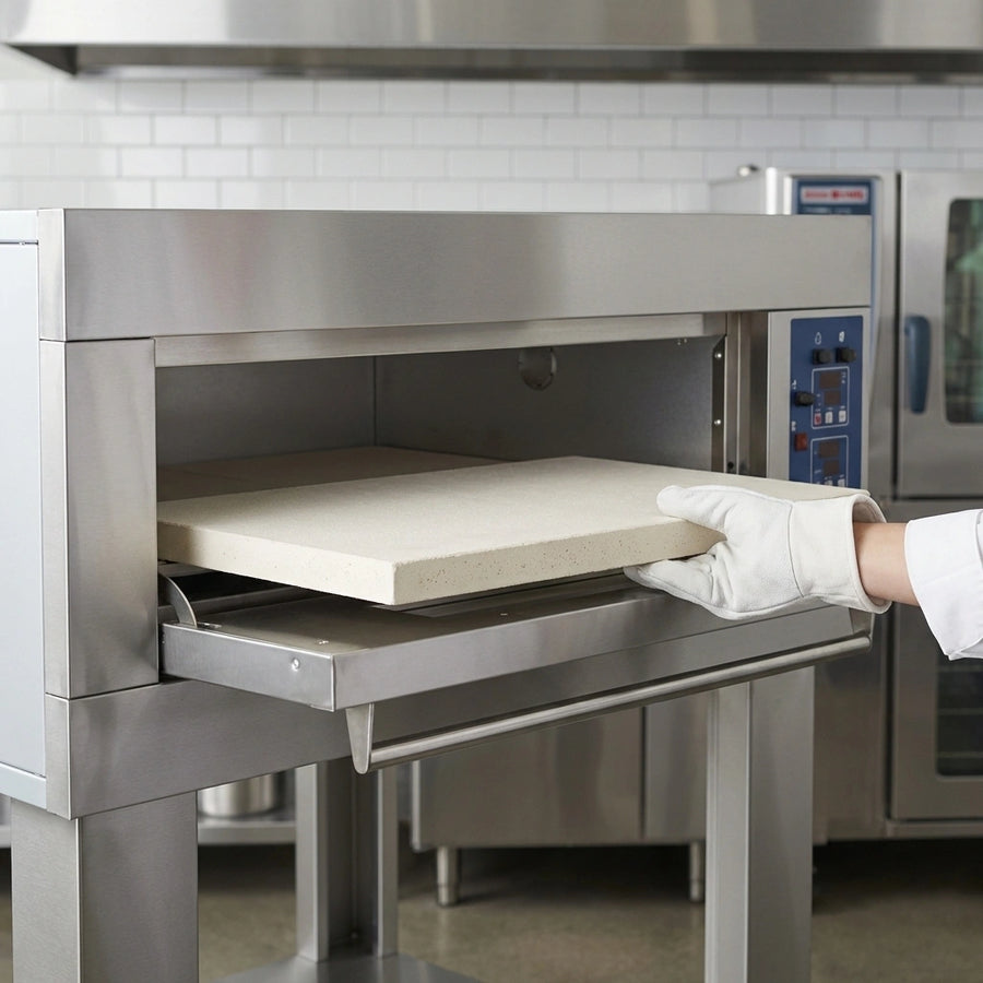 Effortlessly remove the durable ceramic stone hearths for quick cleaning and convenient maintenance.