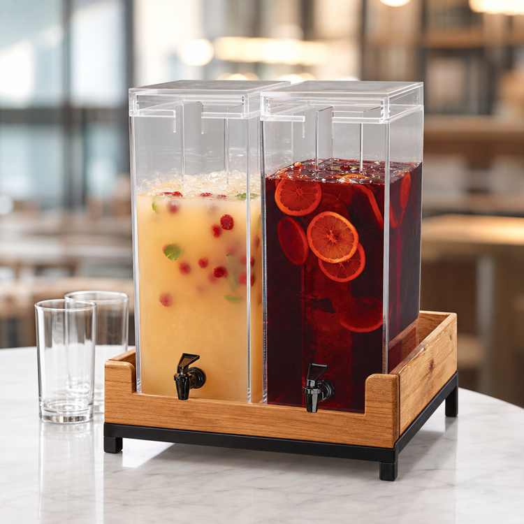 Product image #4 for Cal-Mil Single 3 Gallon Clear Acrylic Beverage Dispenser with Ice Chamber