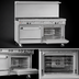 Thumbnail image #4 for Southbend Ultimate 60-Inch Gas Restaurant Range with 9 Burners, Convection Oven, Cabinet Base, and Backriser Shelf