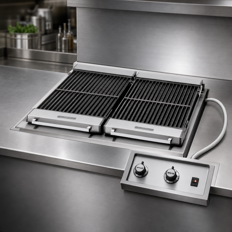 Product image #4 for Built-In Electric Charbroiler, 36-Inch Wide, Cast Iron Grate, Stainless Steel