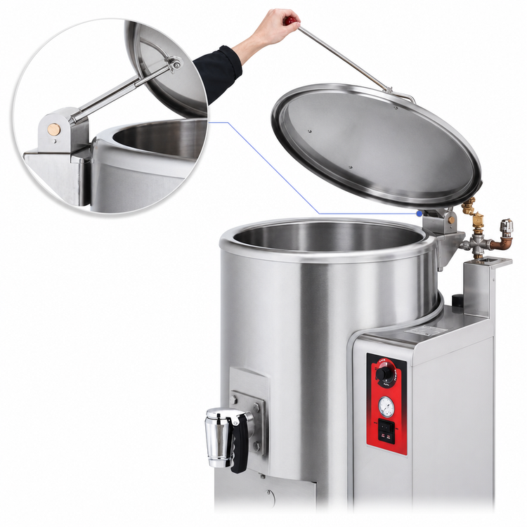 Product image #5 for Vulcan EL80 80-Gallon Fully Jacketed Electric Stationary Steam Kettle