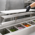 Thumbnail image #4 for Advance Tabco Triumph (Supreme) Stainless Steel Shelf with Removable 3/8-Inch White Poly Cutting Board for 6-Well Food Units