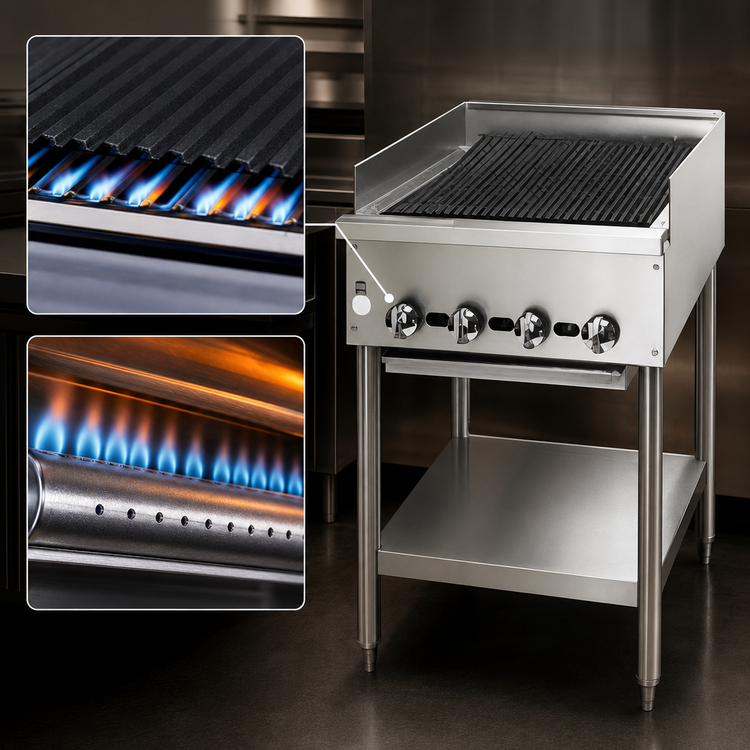 Product image #4 for Jade Supreme JB-72-F 72-Inch Floor Model Gas Radiant Charbroiler