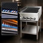Thumbnail image #4 for Jade Range (Middleby) Supreme JB-72-F 72-Inch Floor Model Gas Radiant Charbroiler with Cast Iron Grates and Stainless Steel Construction