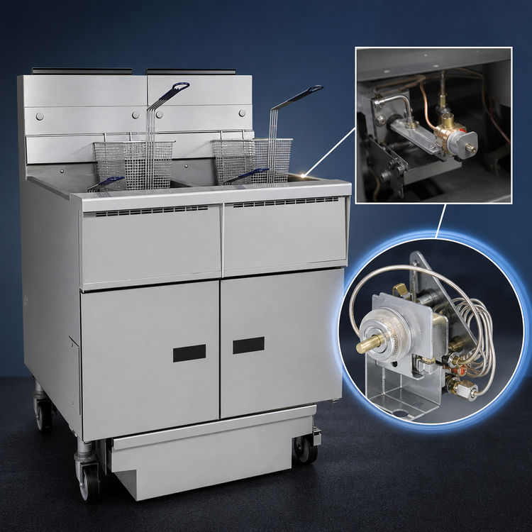 Product image #4 for Pitco Solstice SG14-2FD Gas Fryer System with Under-Fryer Filter Drawer, 2 x 50 lb. Tanks, 220,000 BTU
