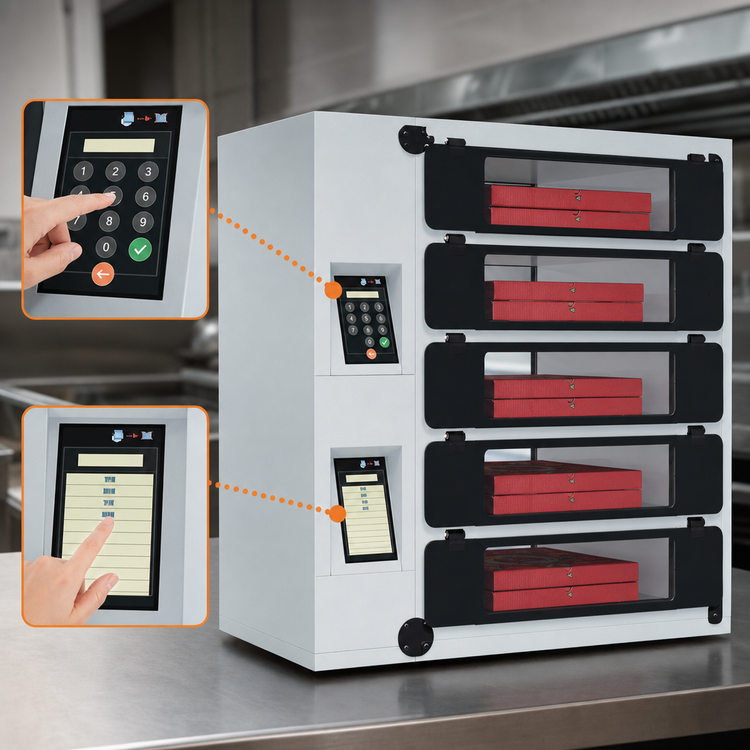 Product image #4 for Hatco Flav-R 2-Go Countertop Pizza Locker System with 4 Lockers, 120V