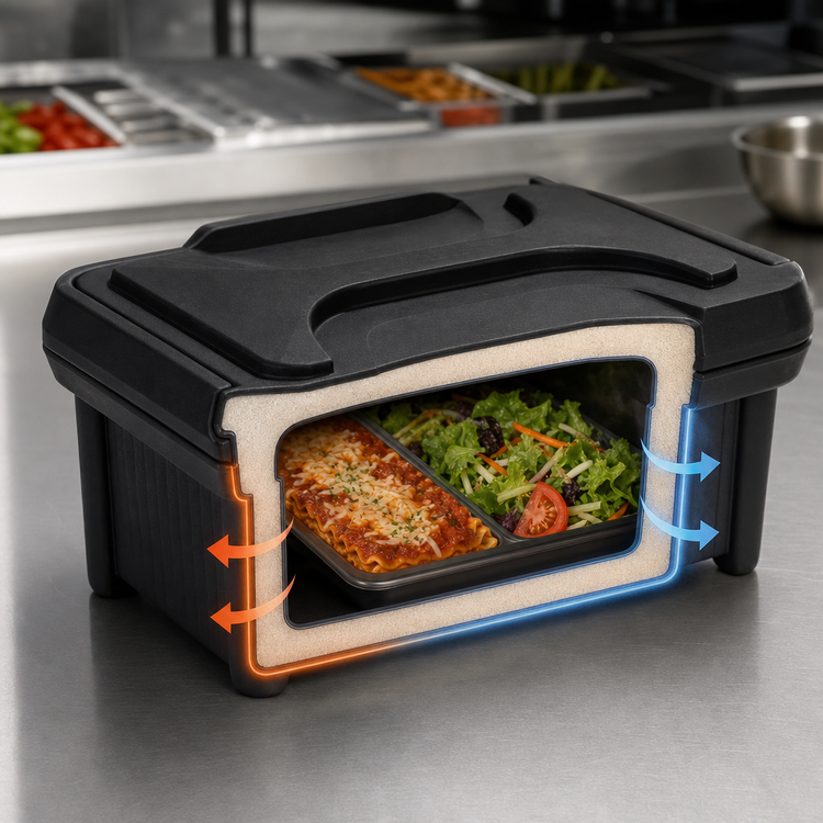 Product image #4 for Cateraide™ Slide 'N Seal™ 12 Qt. Insulated 4-Inch Top-Load Food Pan Carrier