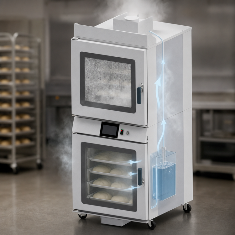 Product image #4 for NU-VU QBT-4/8 Full-Size Electric Combination Oven/Proofer with Touchscreen Controls