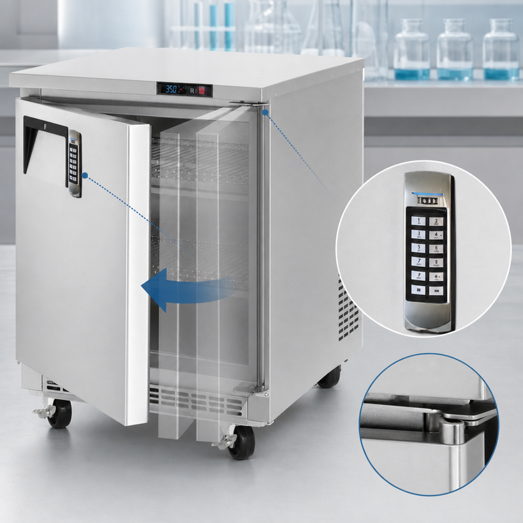 Product image #4 for Everest Refrigeration ETBF1-LAB Laboratory Worktop Freezer with Stainless Steel Top, 7.5 Cu. Ft., Solid Door