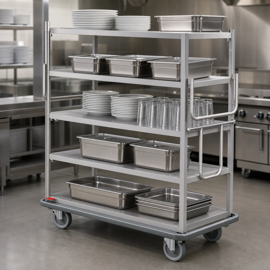 Five Flat Shelves