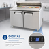 Thumbnail image #4 for Atosa Two-Section Sandwich/Salad Prep Table Refrigerator, 60-1/5-Inch, 17.2 Cu. Ft.