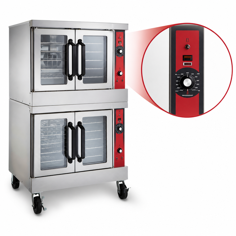 Product image #5 for Vulcan Quick Ship Full-Size Double-Deck Standard-Depth Gas Convection Oven with Legs