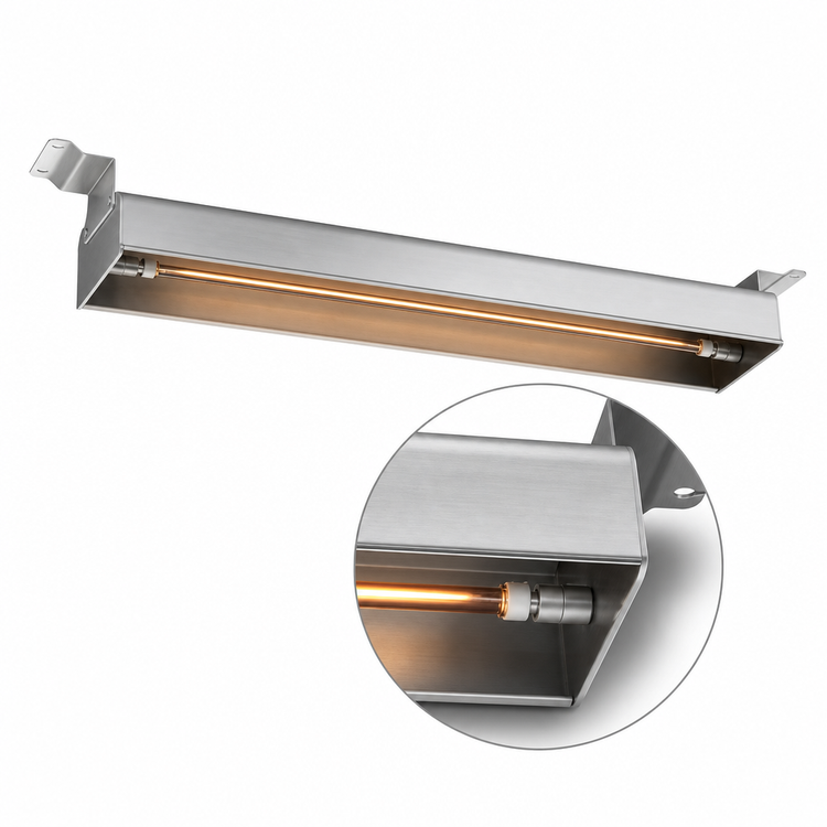 Product image #4 for Hatco Glo-Ray Narrow Max 42-Inch Unlighted Infrared Strip Heater, Stainless Steel, Single Rod