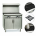 Thumbnail image #4 for Imperial Spec Series 36-Inch Heavy Duty Stainless Steel Gas Range with 4 Open Burners and Open Cabinet Base