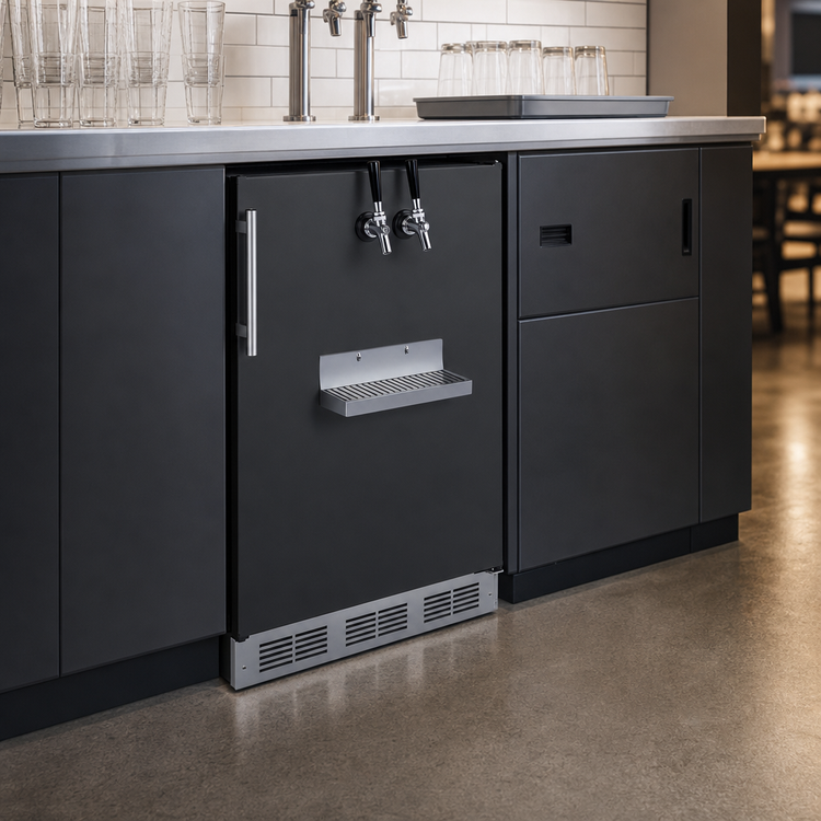 Product image #5 for Summit Commercial 24-Inch ADA-Height Front Tap Built-In Beer Kegerator, 2-Tap, 5.3 Cu. Ft.