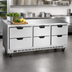 Thumbnail image #4 for Beverage-Air 72-Inch Three-Section Worktop Refrigerator with 6 Drawers and Flat Top