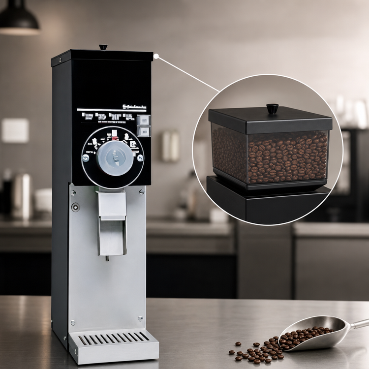 Product image #4 for Grindmaster Beverage 800 Series Retail Coffee Grinder with 3 lb Hopper, 7-Inch Space Saver, Black