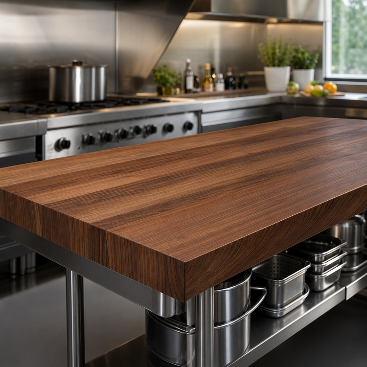 Product image #4 for Boos Block American Black Walnut Edge Grain Kitchen Countertop with Varnique Finish, 120 x 38 x 3 Inches